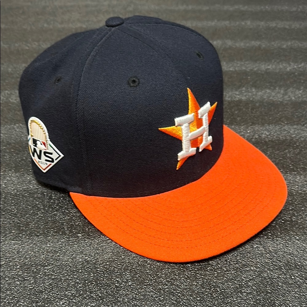 New Era Navy and Orange 59FIFTY sz 7-1/4